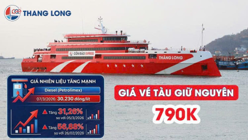Tàu Thăng Long Giữ Vé Chỉ Từ 790k Tuyến Vũng Tàu - Côn Đảo Dù Giá Xăng Dầu Tăng